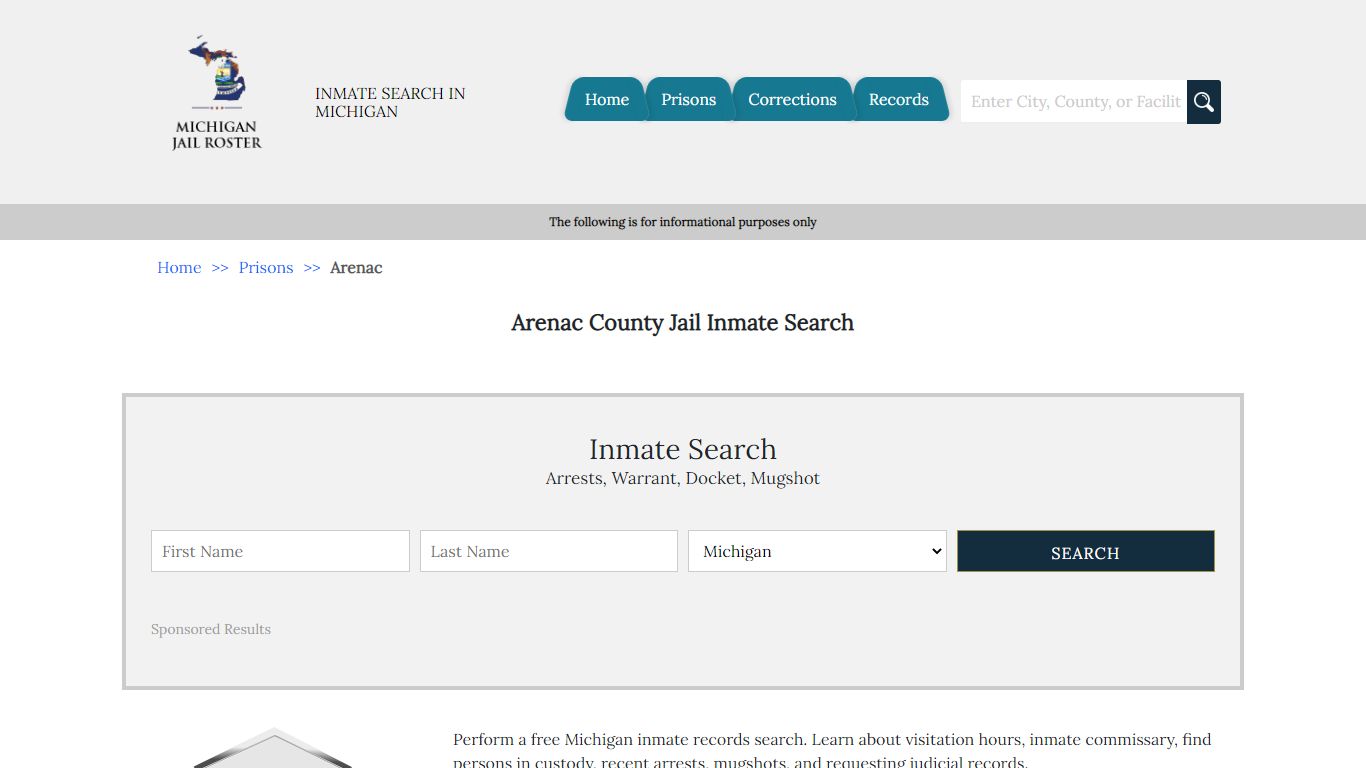 Arenac County Jail Inmate Search - Michigan Jail Roster