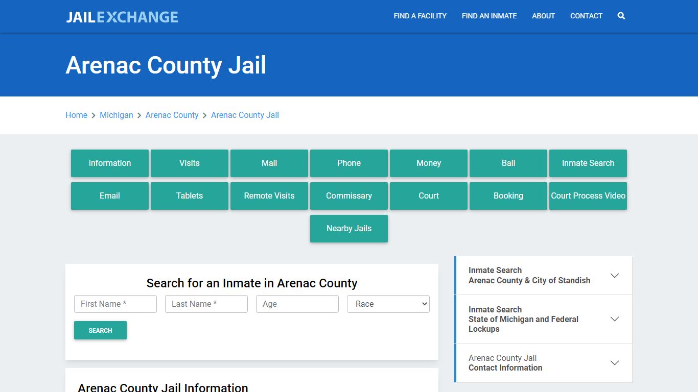 Arenac County Jail Roster Lookup, MI, Inmate Search