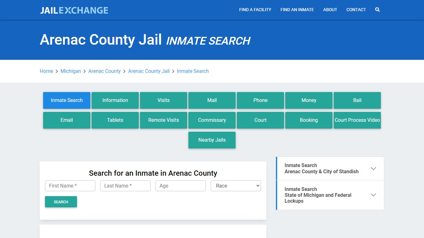 Arenac County Jail, MI Inmate Search: Roster & Mugshots